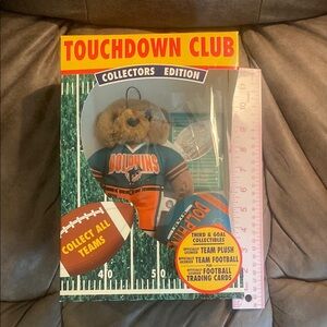 Miami Dolphins , officially licensed NFL 1998.  Touchdown club. New in box